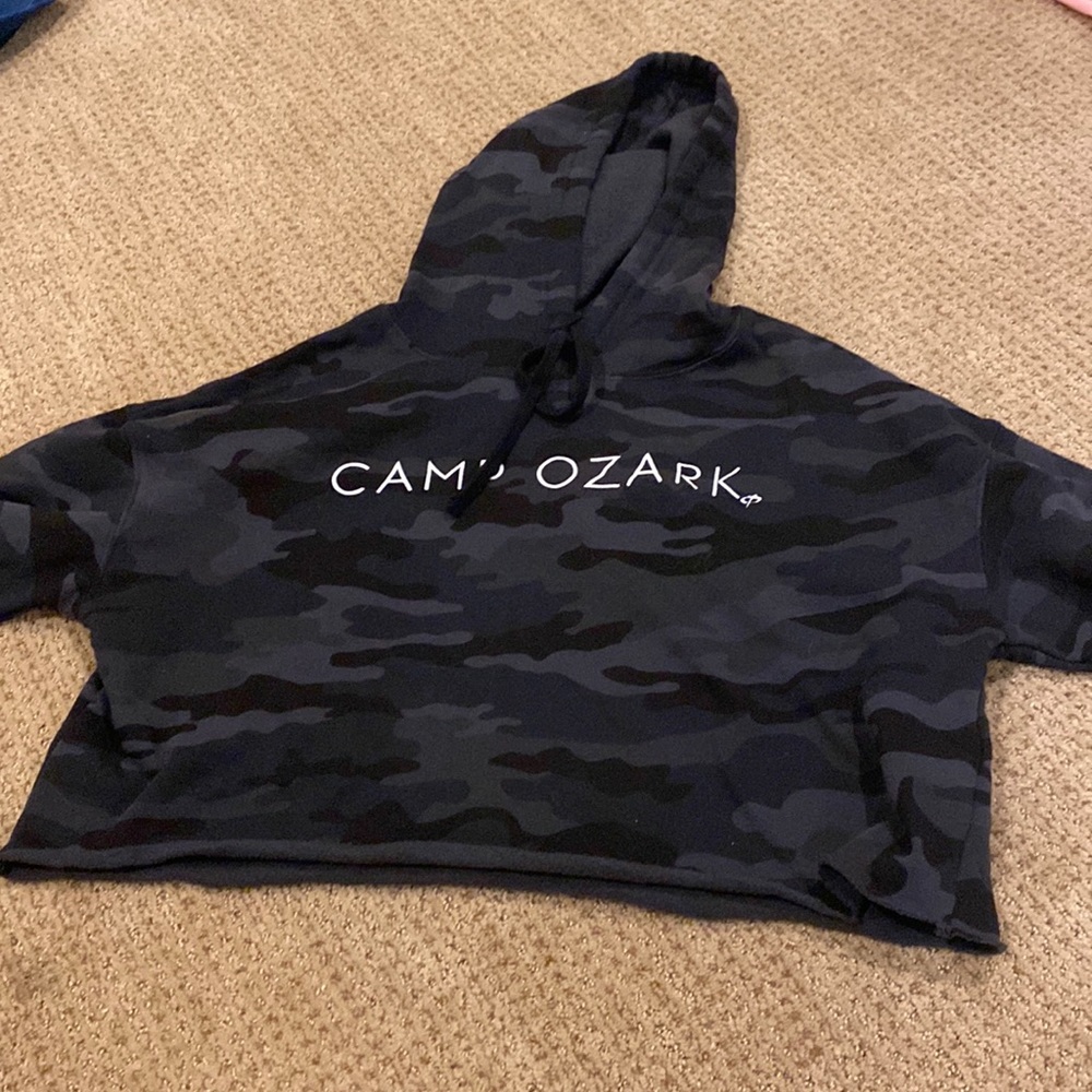 camp ozark cropped hoodie